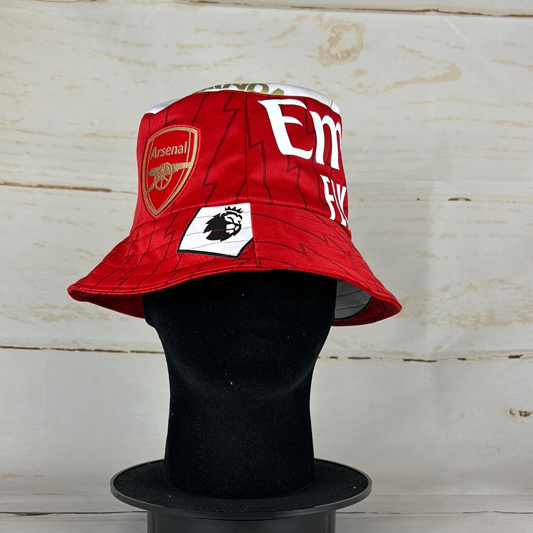 Arsenal 2023/2024 Upcycled Home Shirt Bucket Hat
