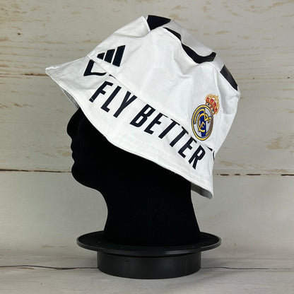 Real Madrid 2022-2023 Upcycled Home Shirt Bucket Hat *Arbeloa 17