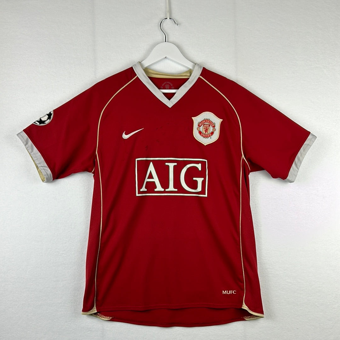 Manchester United 2006-2007 Home Shirt - G.NEVILLE 2 - Small/medium - 8/10 Condition