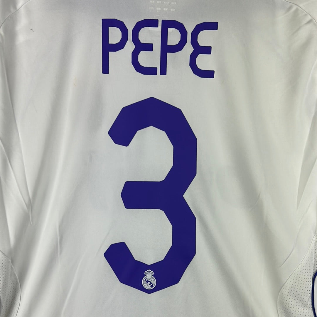 Real Madrid 2007/2008 Match Worn Home Shirt - Pepe 3