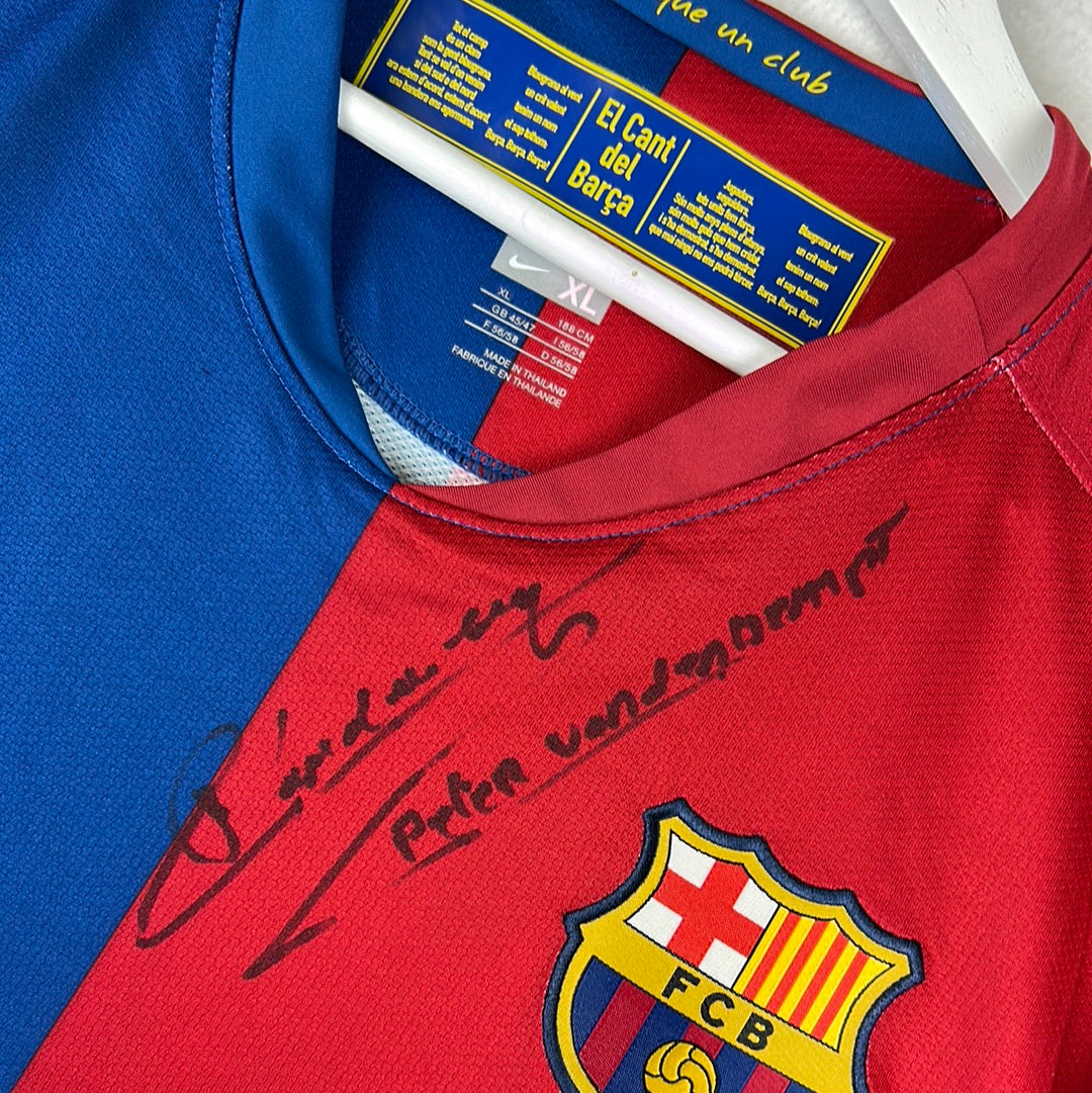 FC Barcelona 2008-2009 Home Shirt - XL - Excelling Condition *Signed