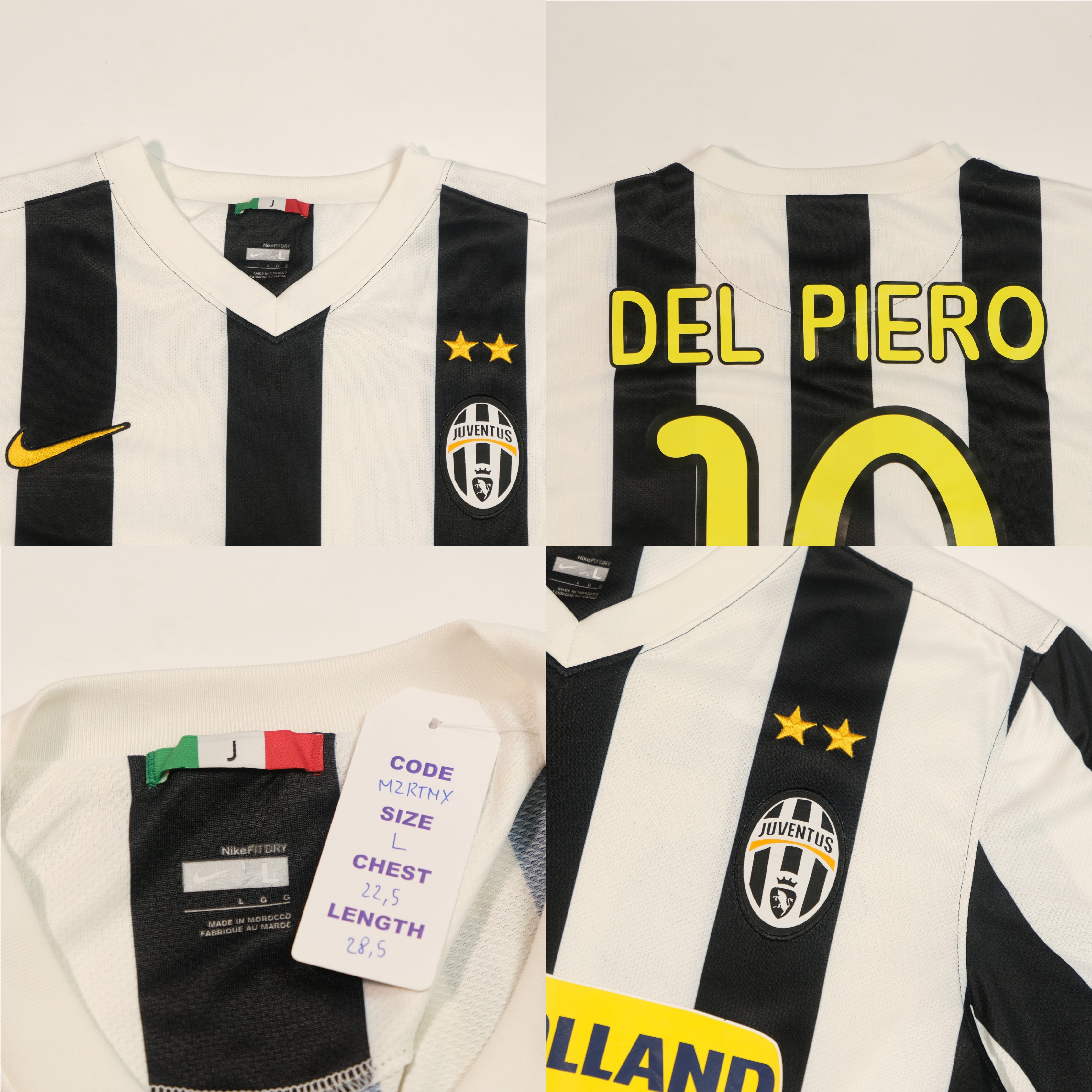 2009/10 Juventus Home Shirt Del Piero Nike (L) – Casual Football