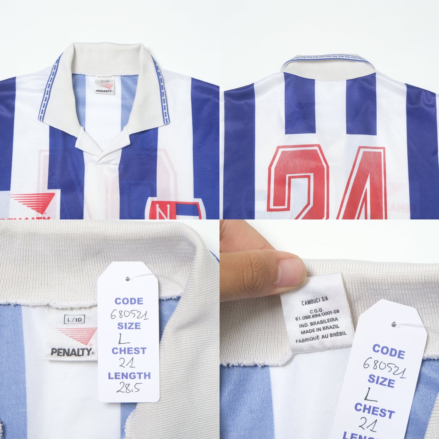 1992 Nacional AC (Brazil) Away Shirt Penalty (L)