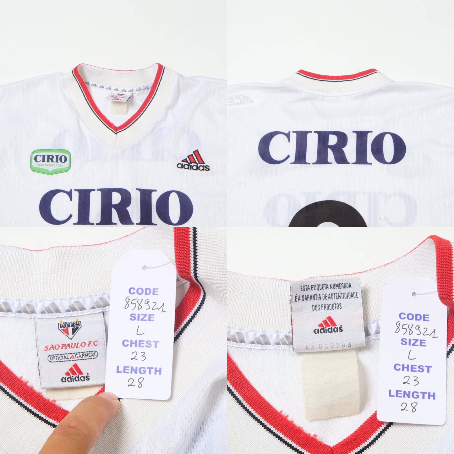 1998 Sao Paulo Home Shirt Adidas Brazil (L)