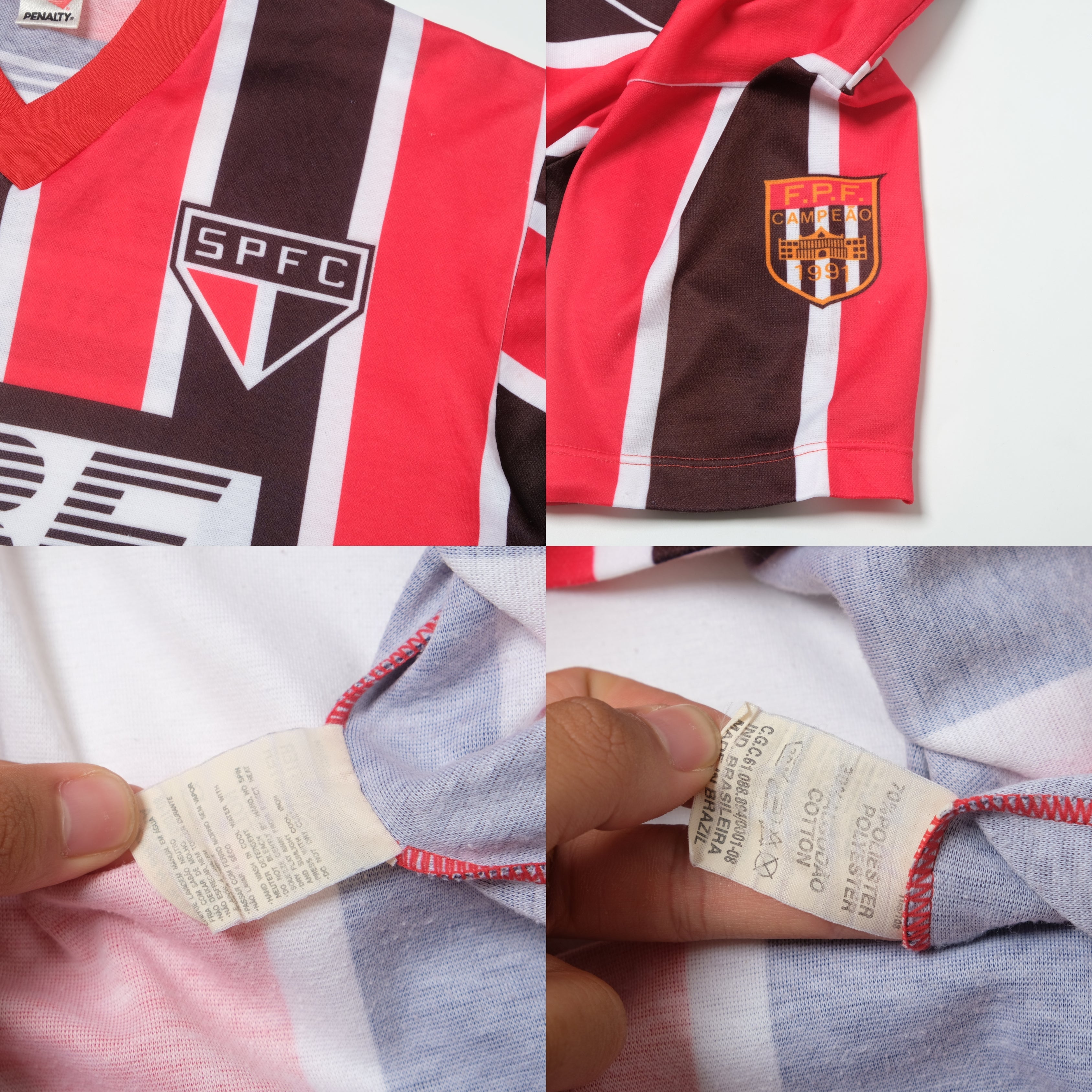 1992 Sao Paulo Away Shirt Penalty (M) – Casual Football Shirts