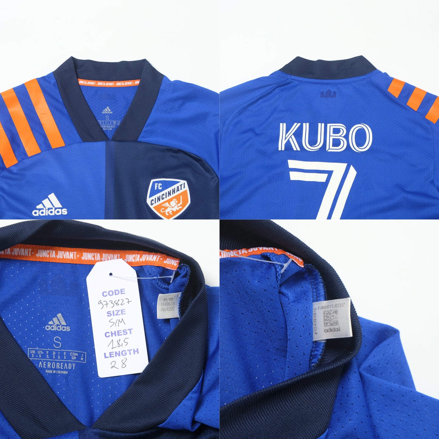 2019/20 FC Cincinnati Home Shirt Adidas MLS Kubo (S/M)