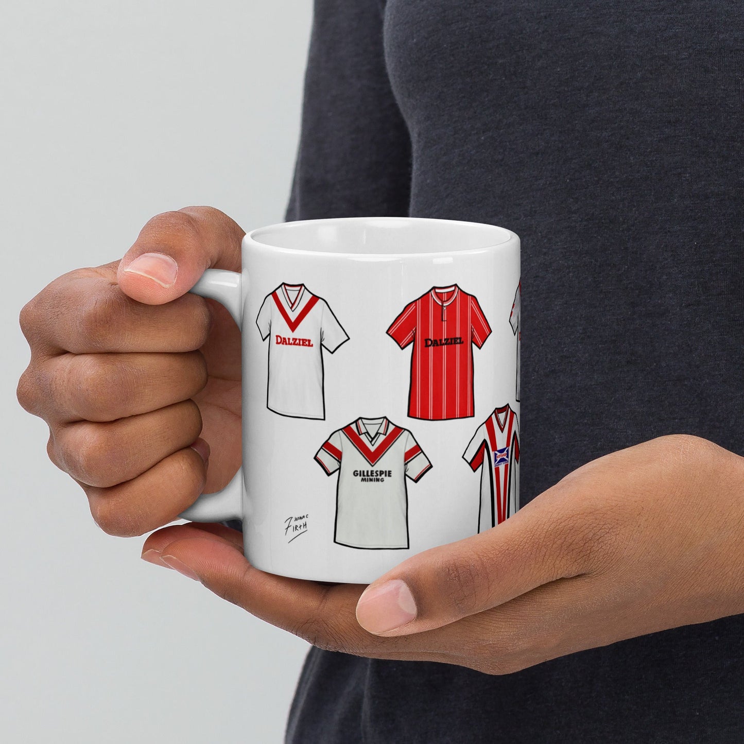 Airdrie Retro Shirts Ceramic Football Mug
