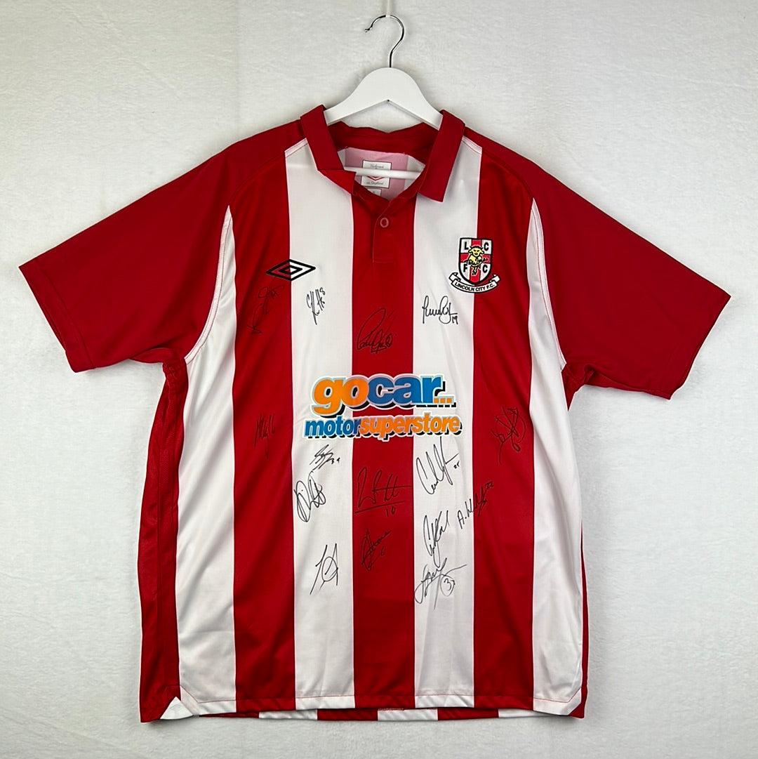 Lincoln City 2010/2011 Signed Home Shirt - Squad Signed