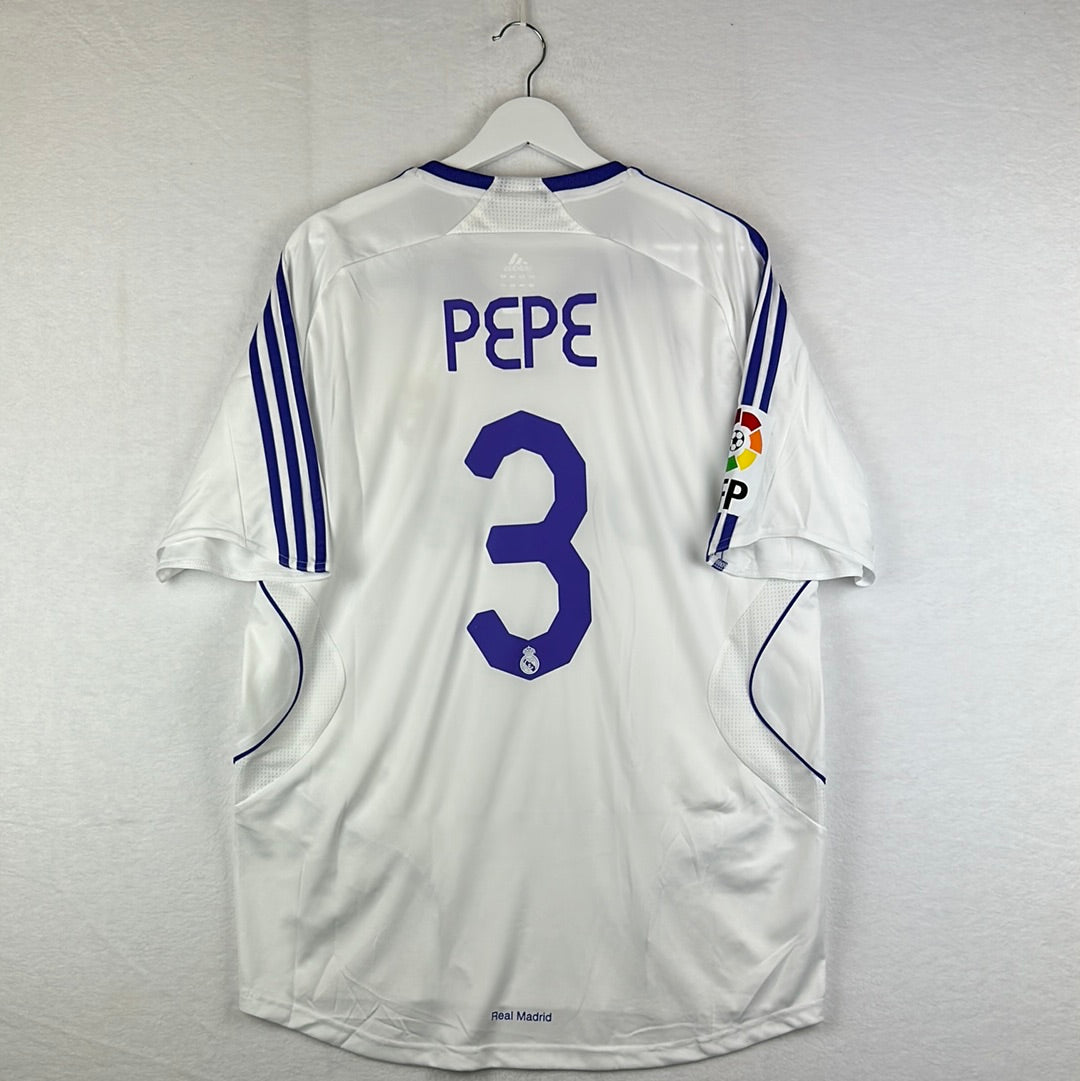 Real Madrid 2007/2009 Player Issue Home Shirt - Pepe 3