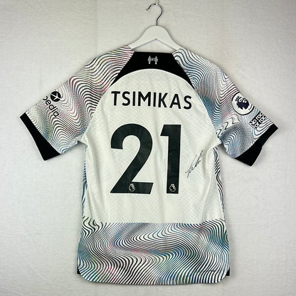 Liverpool 2022/2023 Signed Away Shirt - Tsimikas 21