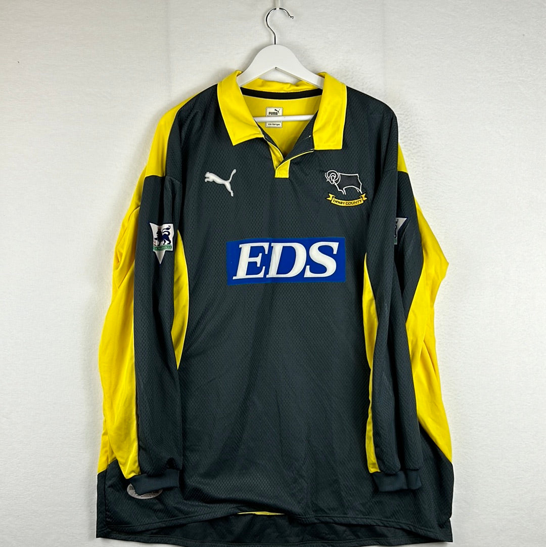 Derby County 1999/2000 Player Issue Away Goalkeeper Shirt - Poom 21