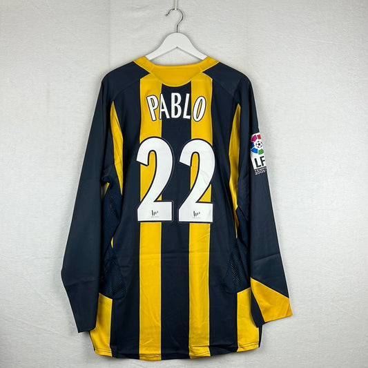 Atletico Madrid 2005/2006 Player Issue Away Shirt Atletico Madrid 2005/2006 Player Issue Away Shirt - Pablo 22 Back Print