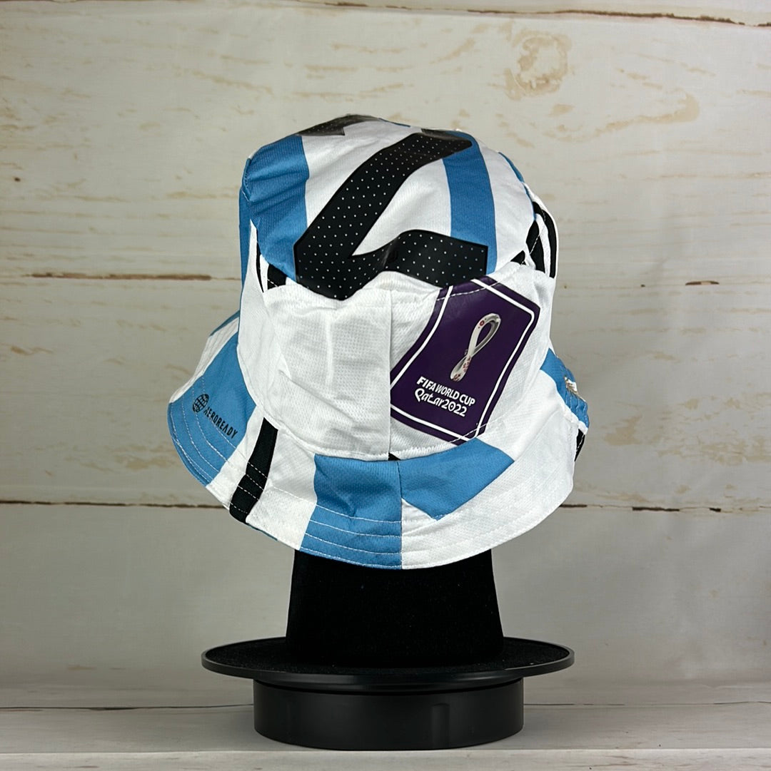 Argentina Football Bucket Hat - Reworked 22/23 Home Football Shirt