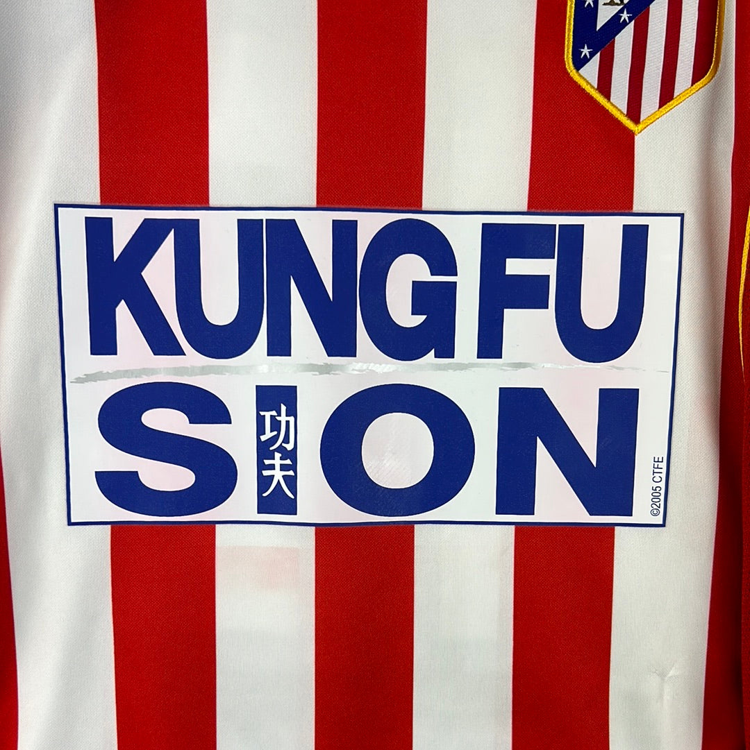 Atletico Madrid 2004/2005 Player Issue Shirt - Aguilera 15 - Kung Fu Sion