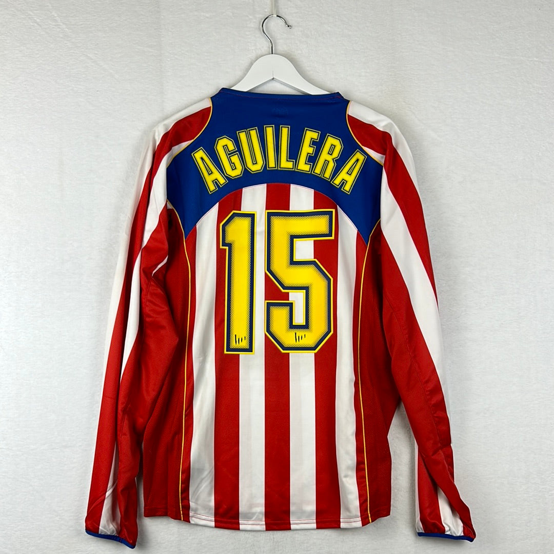 Atletico Madrid 2004/2005 Player Issue Shirt - Aguilera 15 Print