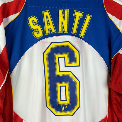 Atletico Madrid 2004/2005 Player Issue Home Shirt - Santi Denia 6 -Spiderman 2