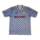 Vintage Manchester United Manchester United 1990 Away Shirt with a patterned design on a white background