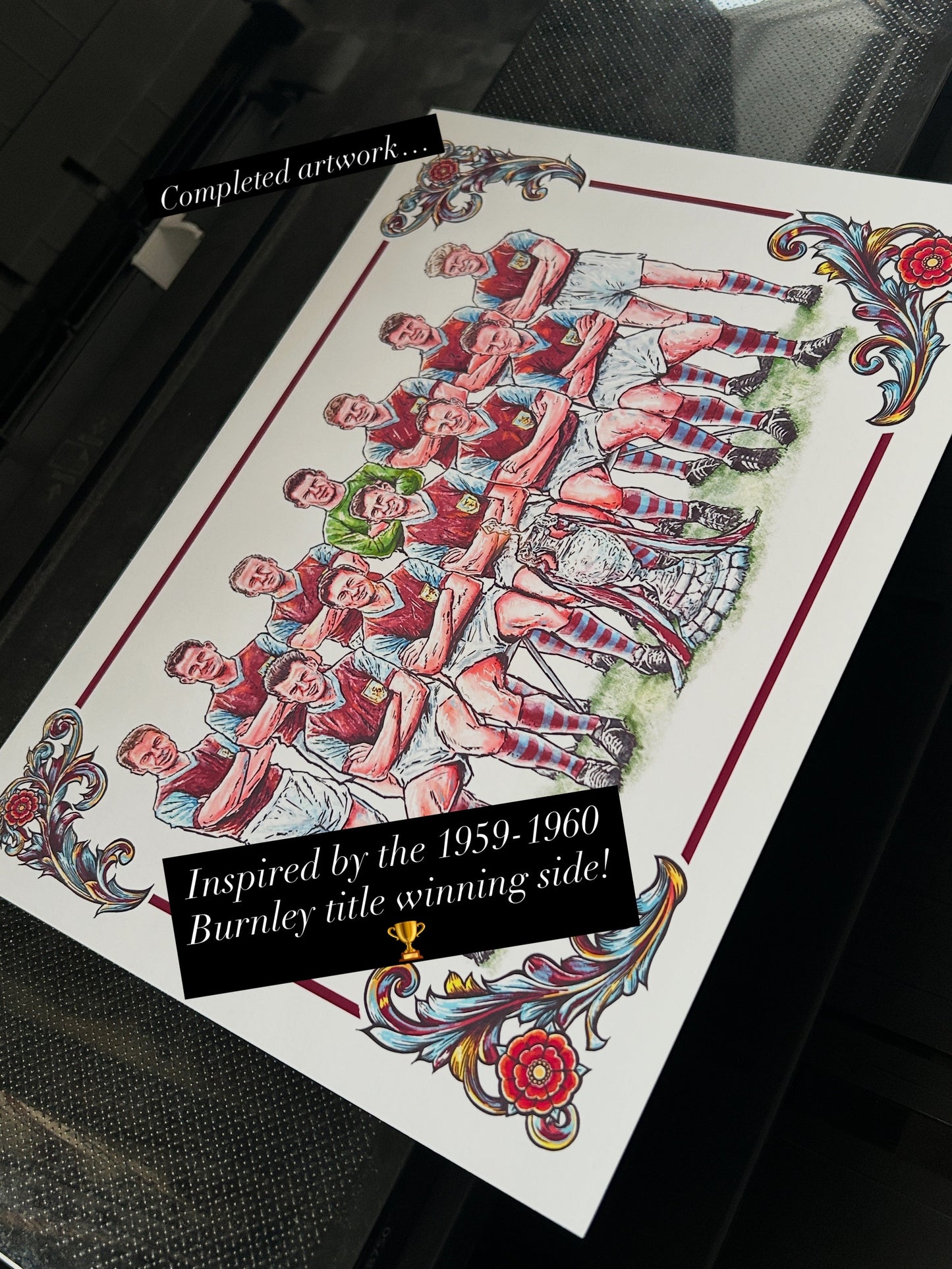 Burnley Inspired 1959-1960 Title Winners Football Print