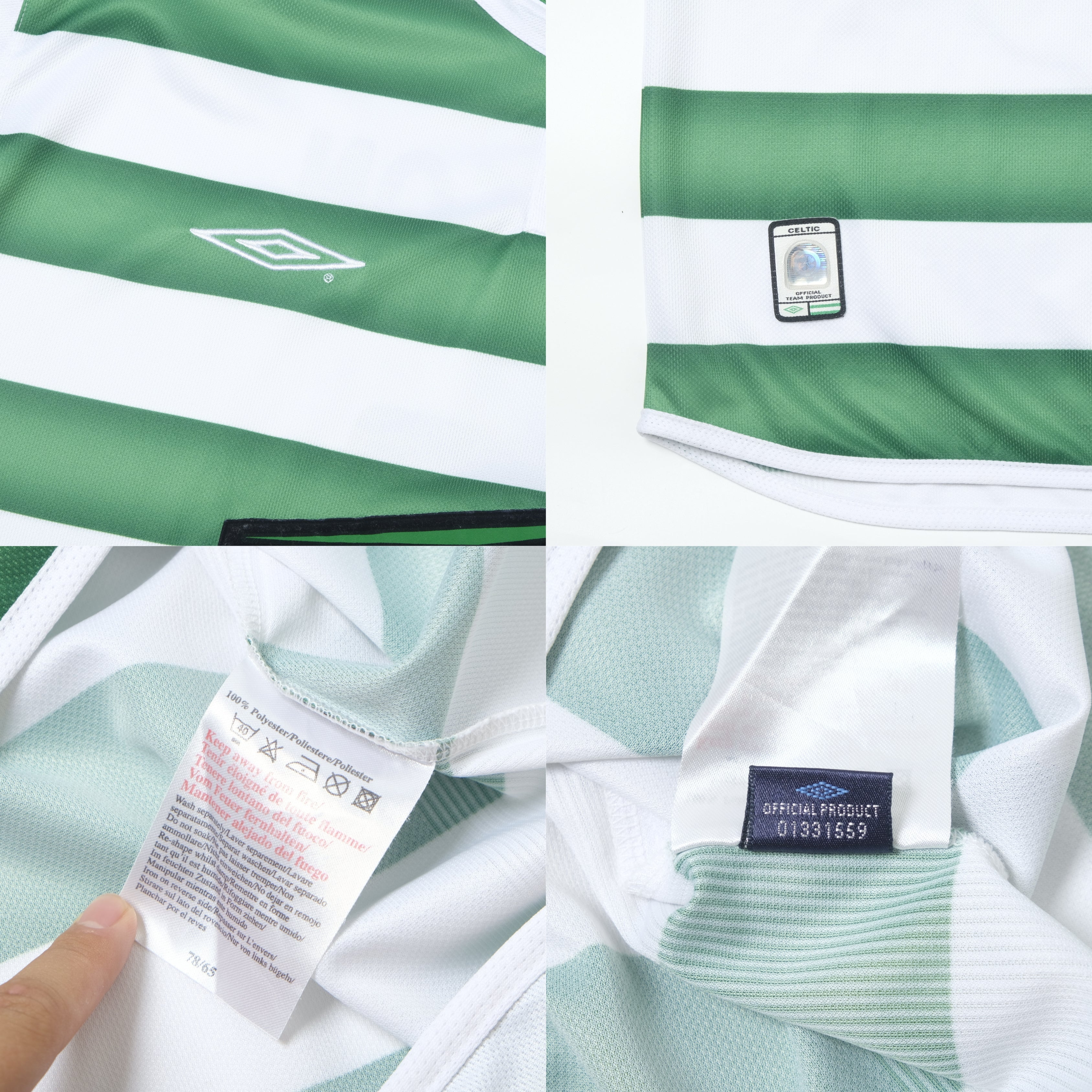 2003/04 Celtic Home Shirt Umbro Larsson (XL/XXL) – Casual Football