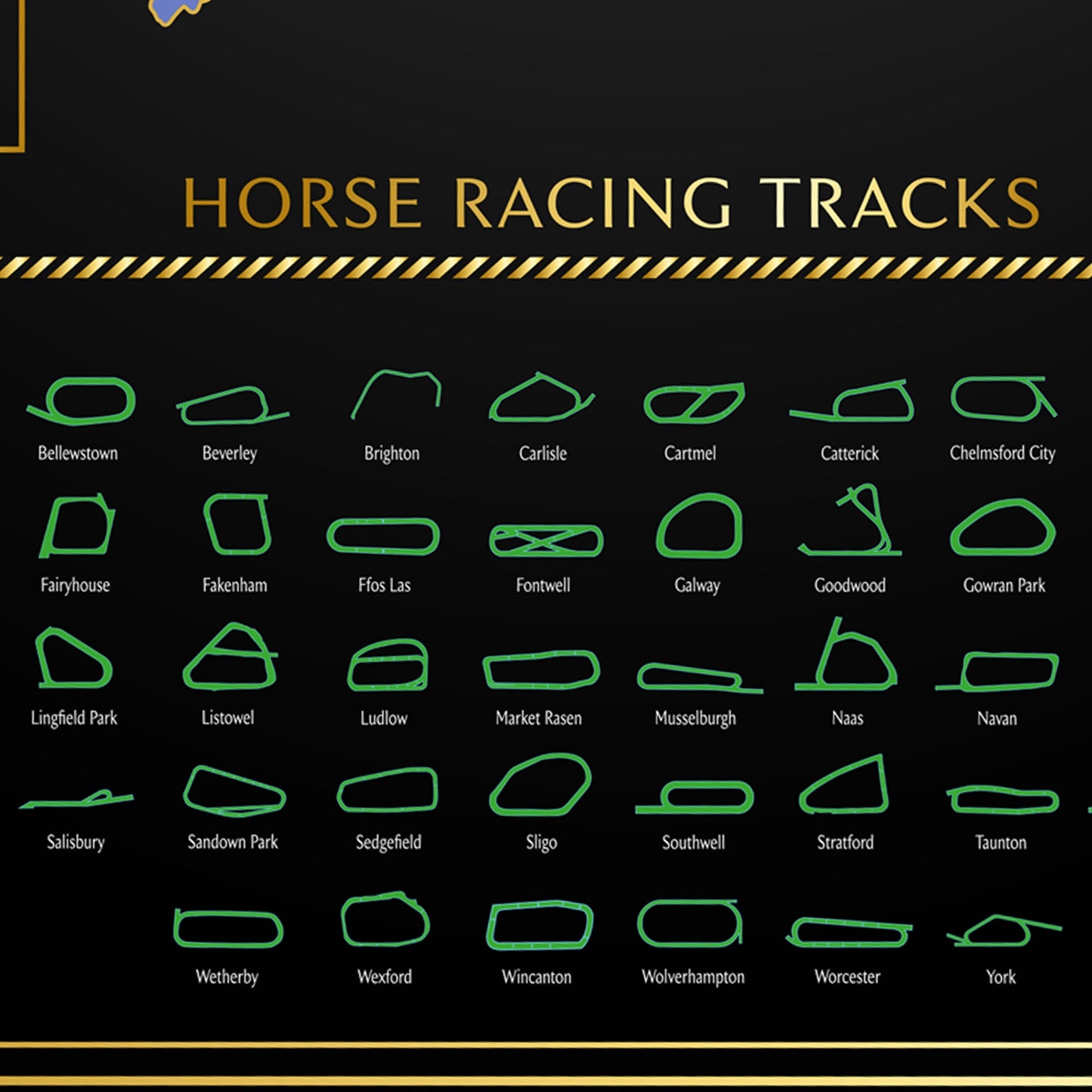 British Isles Horse Racing Map