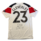 Manchester United 2010/2011 Player Issue Away Shirt back with CLEVELEY 23 print and Champions League sleeve patches