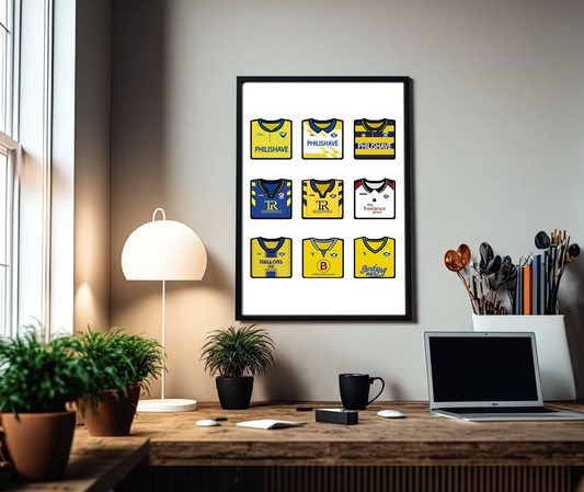 Bangor FC Kits A3 Print