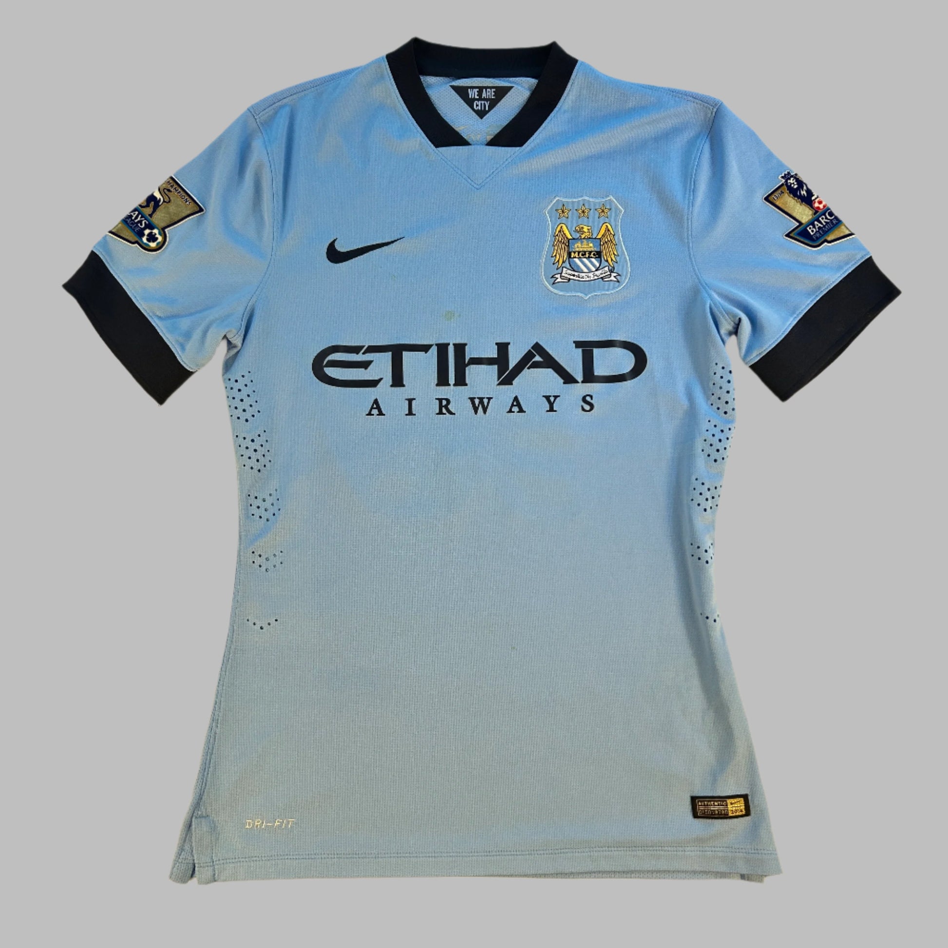 Manchester City 2014/2015 Match Worn Home Shirt 