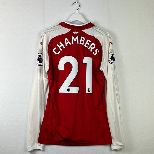 Arsenal 2017/2018 Match Issued Home Shirt - Chambers 21