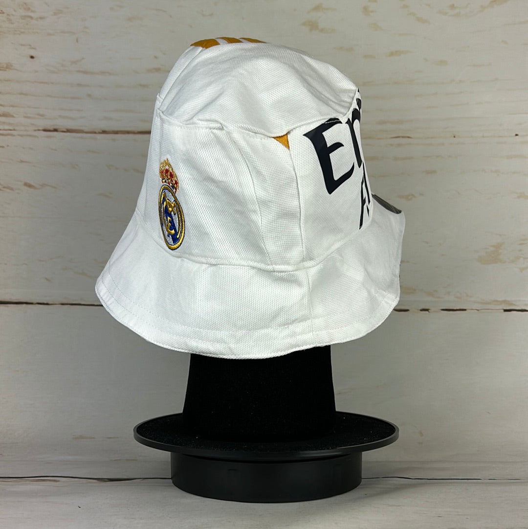 Real Madrid 2023-2024 Upcycled Home Shirt Bucket Hat *9 Side