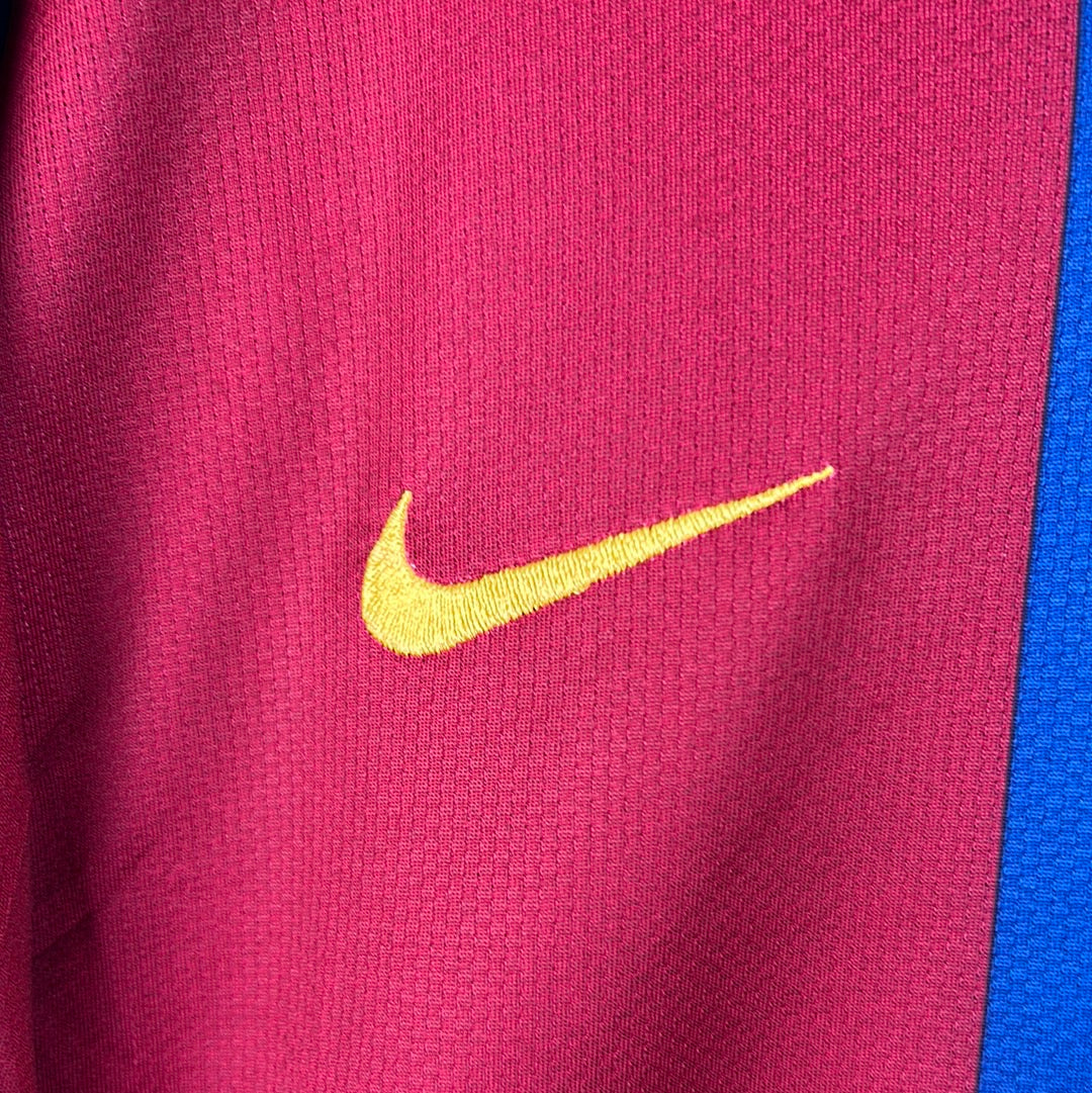 Barcelona 2007/2008 Player Issue Home Shirt - Puyol 5 - Long Sleeve