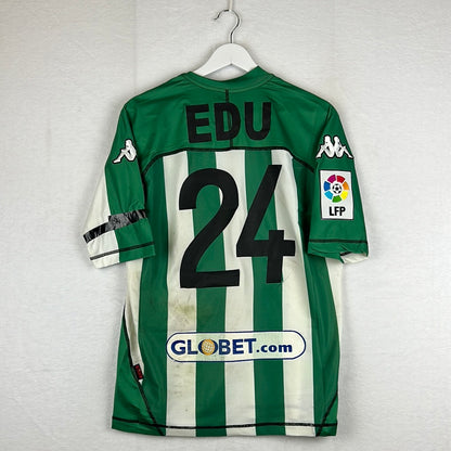 Real Betis 2005/2006 Match Worn Home Shirt - Edu 24 - Photo Matched