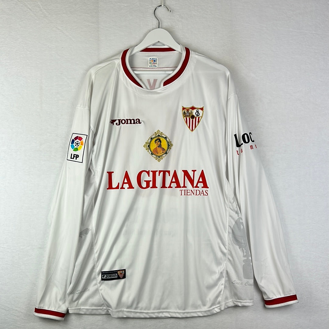 Sevilla 2003/2004 Player Issue Home Shirt - Reyes 10