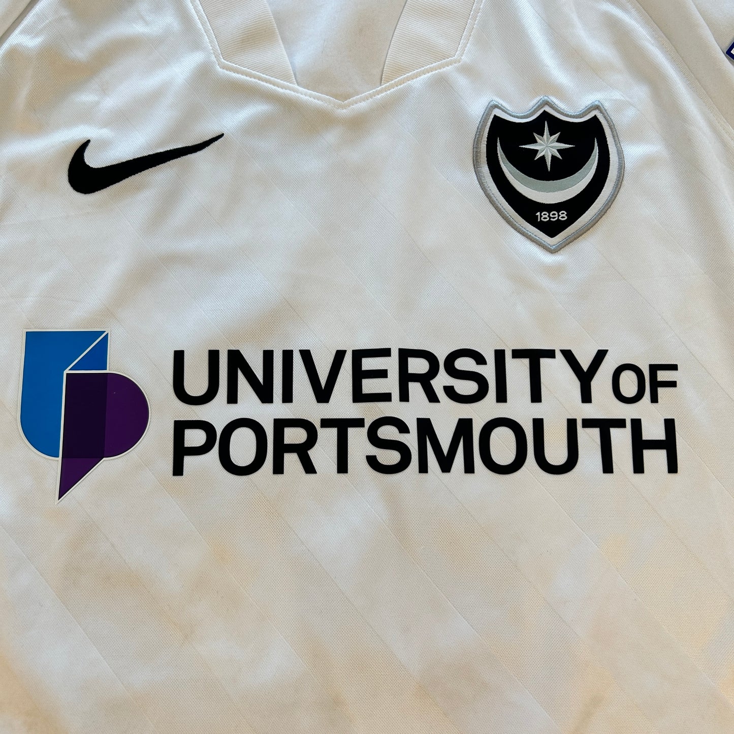 Portsmouth 2020/2021 Match Worn Home Shirt - Byers 16