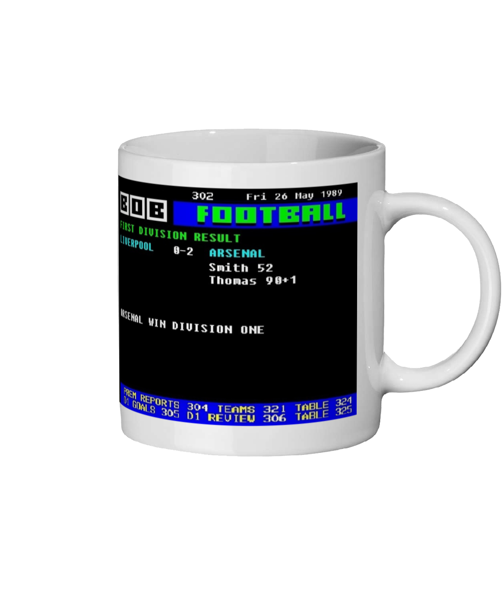 Liverpool v Arsenal May 1988/1989 Mug - Arsenal Win The League!