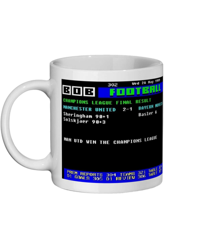 Manchester United v Bayern Munich 1999 Champions League Teletext Mug