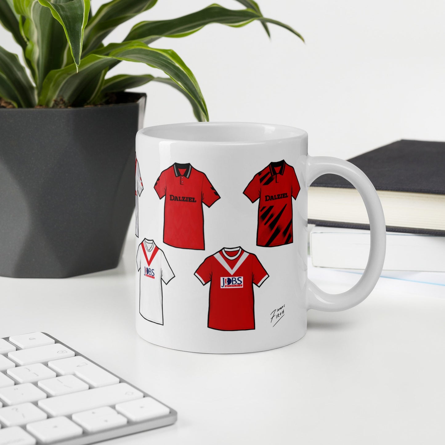 Airdrie Retro Shirts Ceramic Football Mug