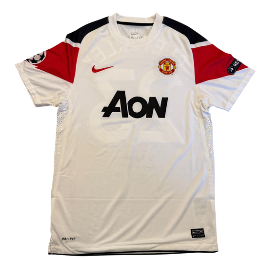 Manchester United 2010/2011 Player Issue Away Shirt front with black AON sponsor 