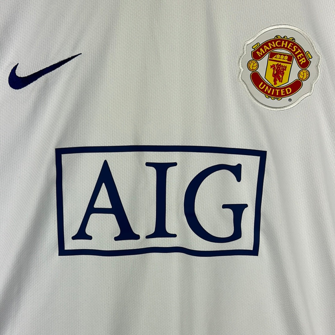 Manchester United 2008-2009 third shirt jersey blue long slevess XXL Nike