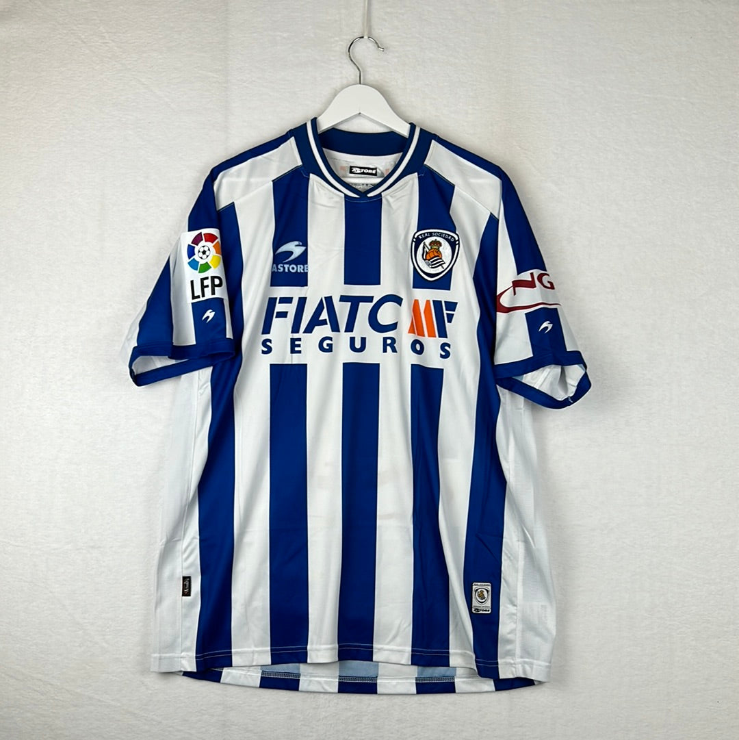 Real Sociedad 2006/2007 Player Issue Home Shirt - Kovacevic 9