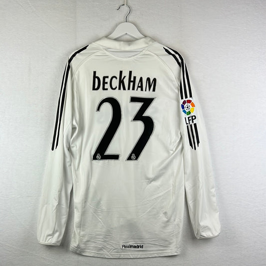 Real Madrid 2005/2006 Player Issue Home Shirt - Beckham 7 - Zidanes Last Game