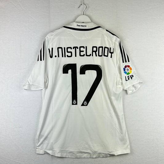 Real Madrid 2008/2009 Player Issue Home Shirt - V Nistelrooy 17 - La Liga