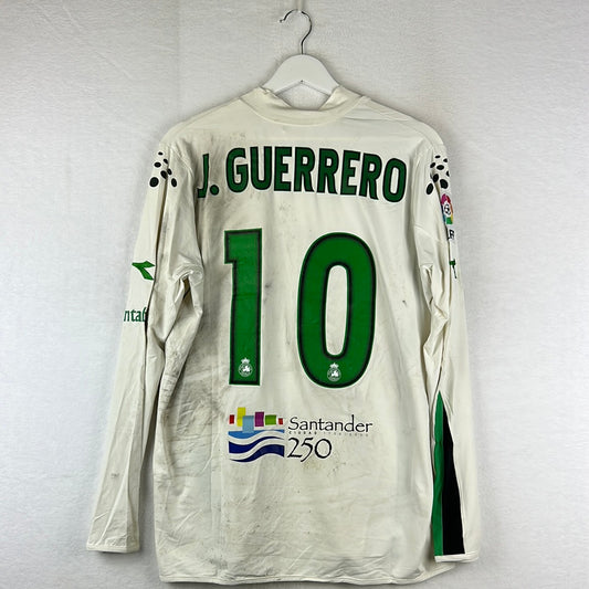 Racing Santander 2004-2005 Match Worn L/S Away Shirt - XL - Guerrero 10