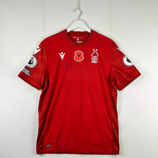 Nottingham Forest 2022/2023 Match Worn Home Shirt - COA - Poppy Shirt