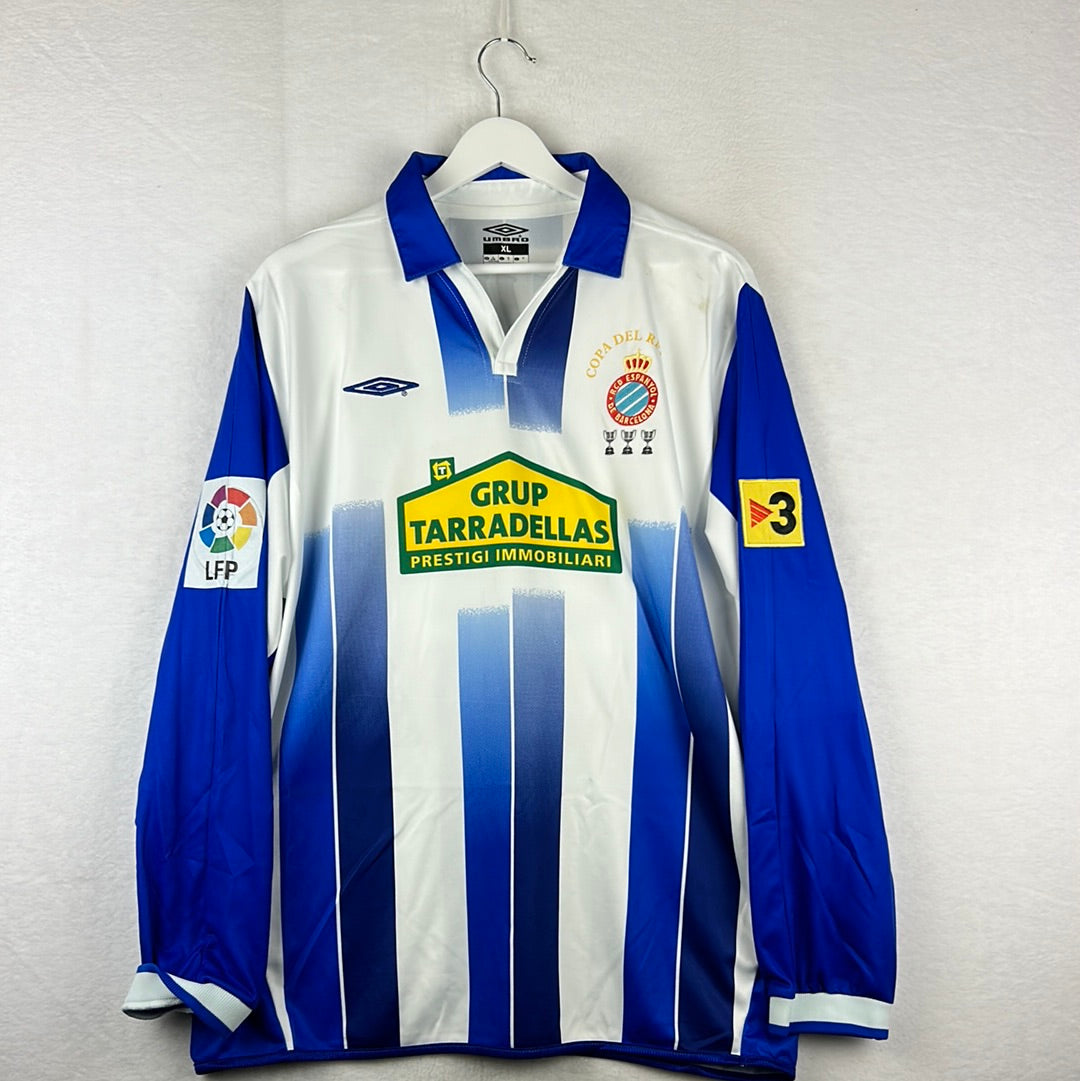 Espanyol 2005/2006 Player Issue Shirt - Copa Del Rai Final