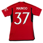 Manchester United 2023/2024 Match Issue Home Shirt - Mainoo 37 cup print on the back