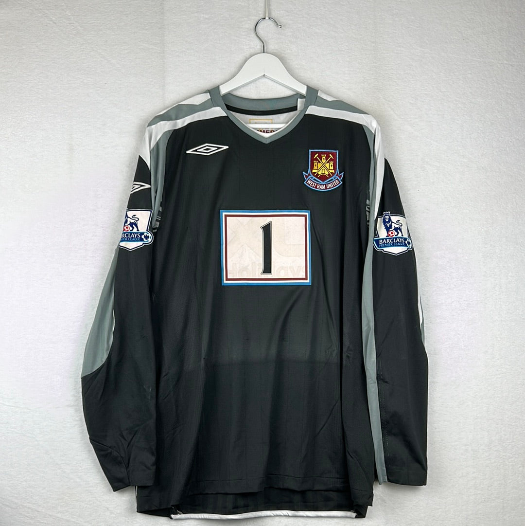 West Ham 2008/2009 Player Issue Goalkeeper Shirt - Green 1