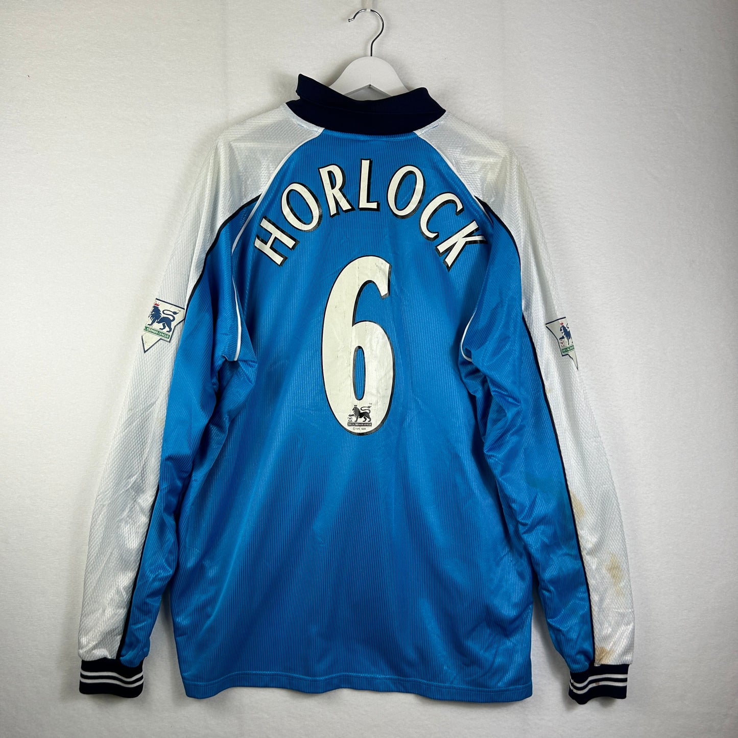 Manchester City 1999/2000 Player Issue Home Shirt - Horlock 6 - XXL