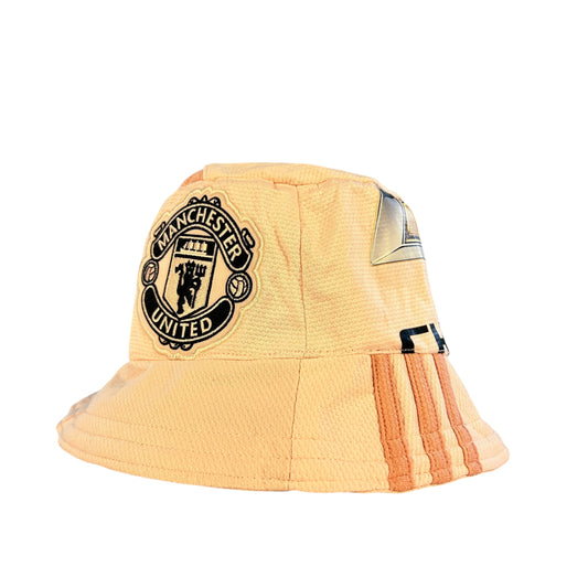 Manchester United 18/19 Upcycled Pink Away Shirt Bucket Hat