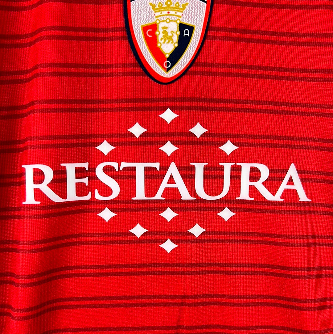 Osasuna 2006-2007 Player Issue L/S Home Shirt - Large - David Lopez 16