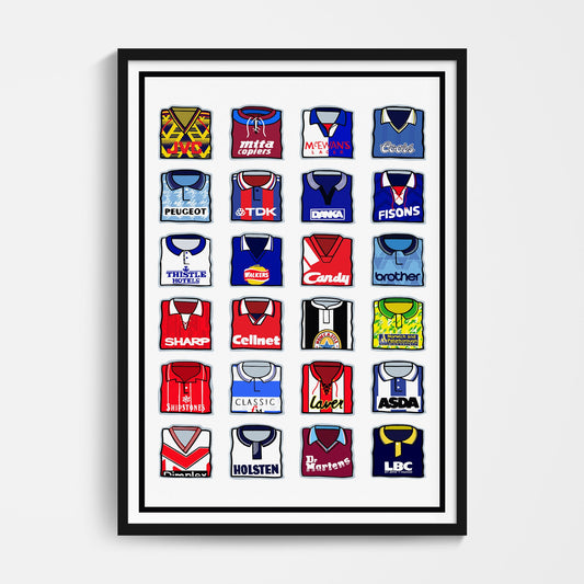 90's Top Flight Football Shirts Print
